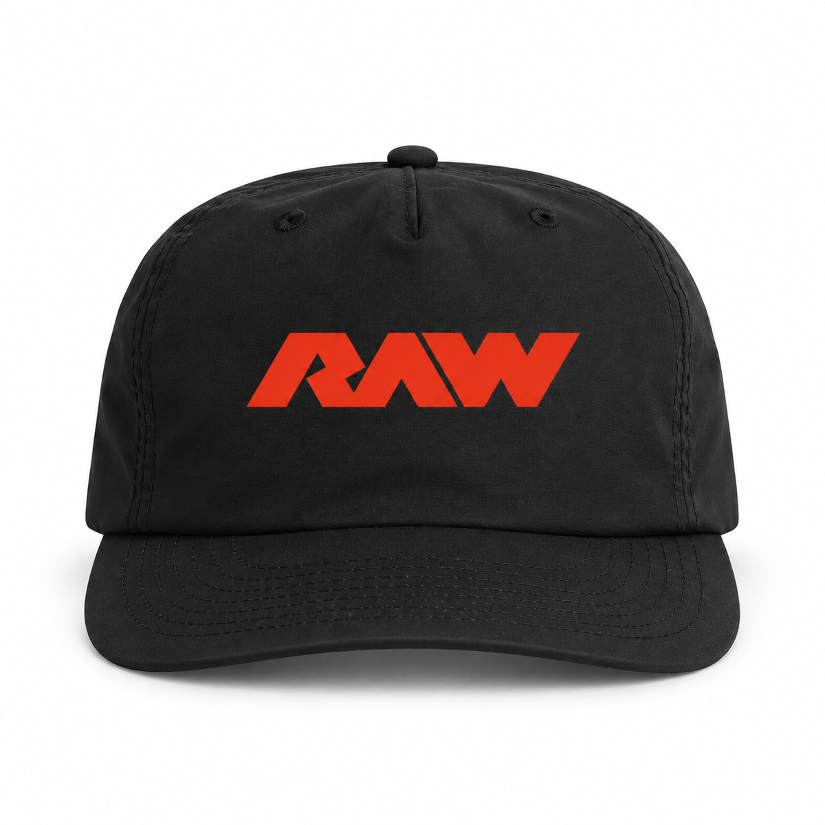 Black surfer cap with RAW logo on the front