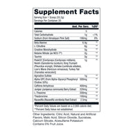 RAW Winterberry Thuper Thavage Pre-Workout Supplement Facts panel