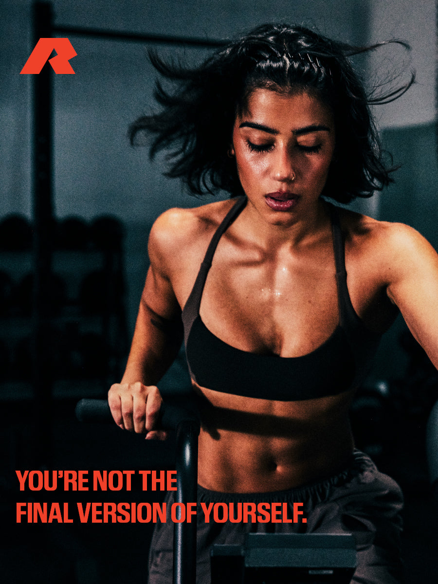 You're not the final version of yourself. Sara Saffari on an air bike