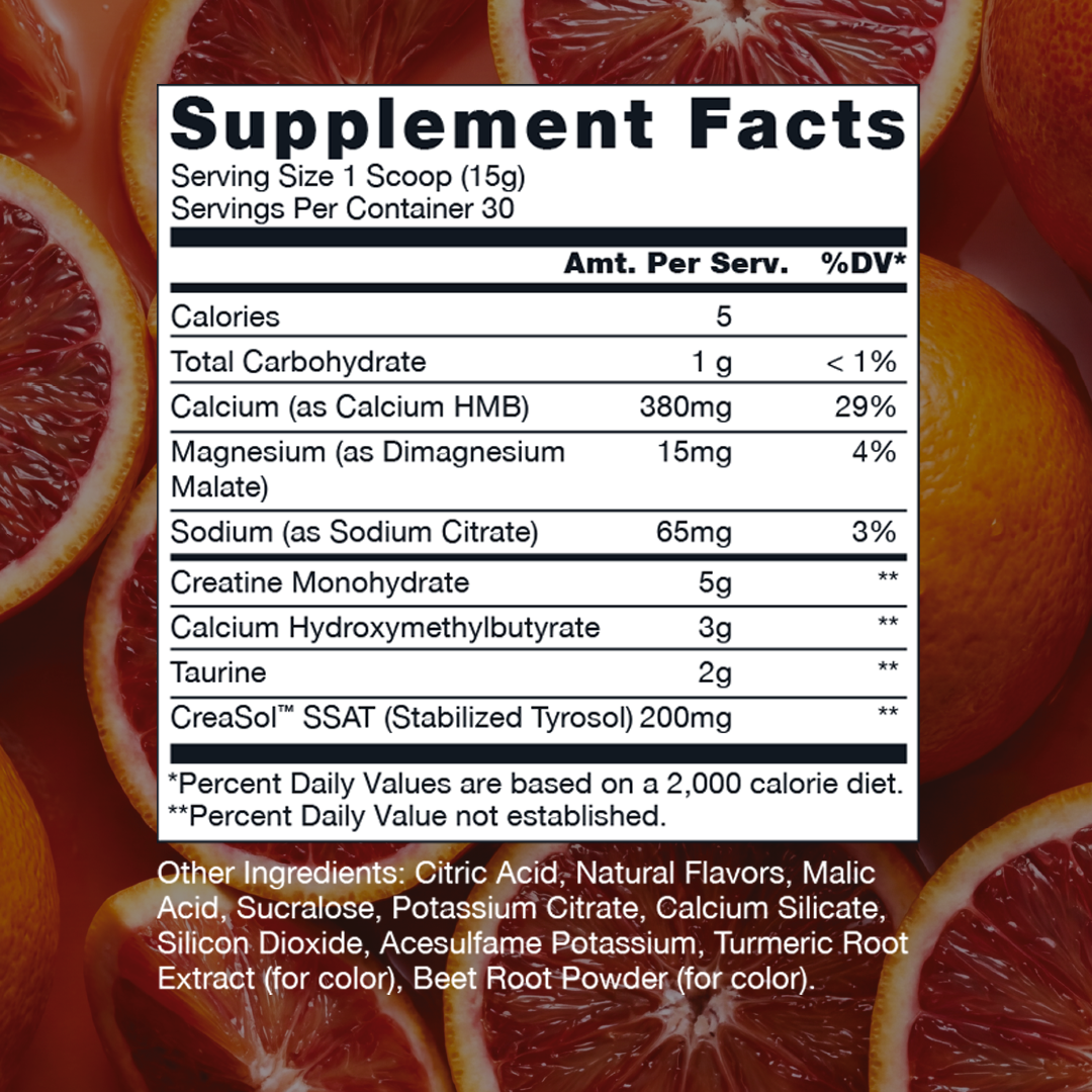 Sara Saffari x RAW Sour Blood Orange Creatine + HMB, 30 servings