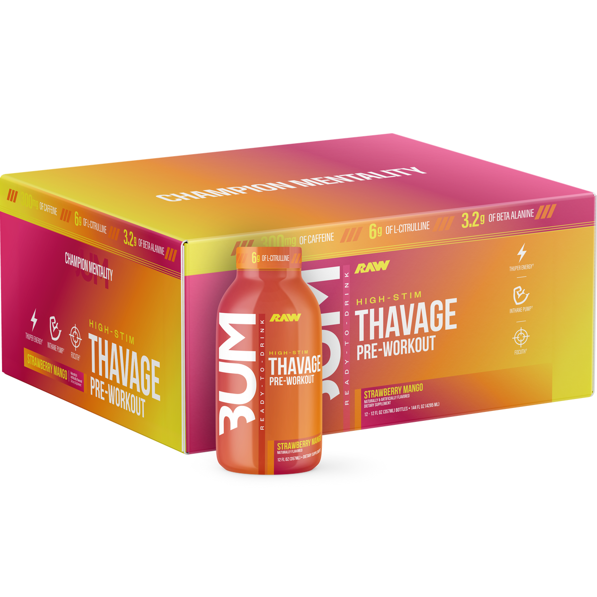 Thuper Thavage RTD Pre-workout – Get Raw Nutrition