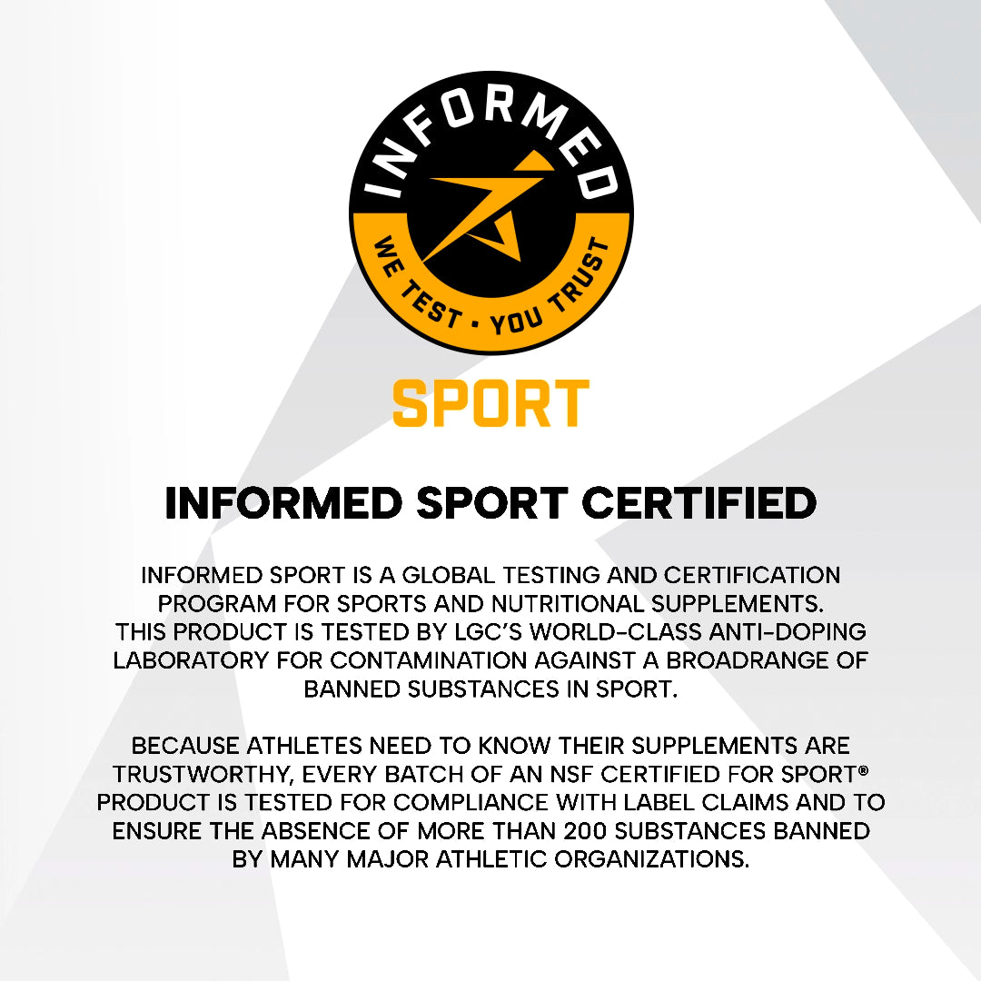 Informed Sport certification logo with text on a white background