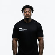 RAW Core Vertical T-Shirt, black and light grey, on model, front (men's)