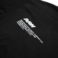 RAW Core Vertical T-Shirt, black and light grey, chest print detail